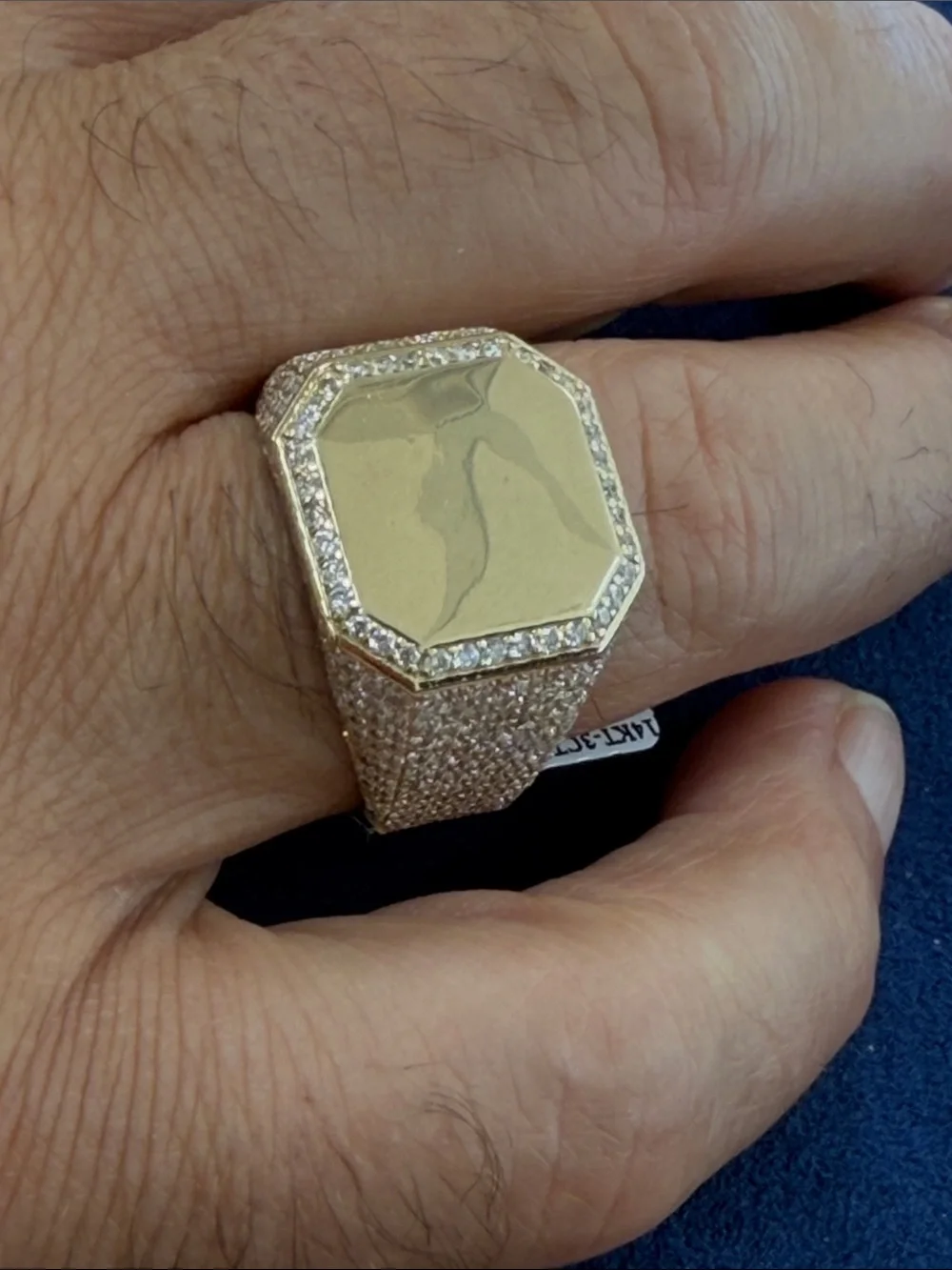 14K Signet 3CT Diamond Ring